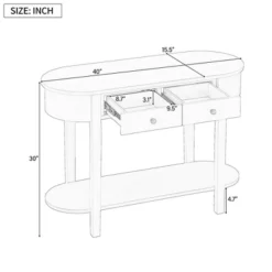 Elegant Retro Console Table With Curved Design And Smooth Glaze For Entryways, Living Rooms And Hallways - ModernLuxe 17 Elegant Retro Console Table With Curved Design And Smooth Glaze For Entryways, Living Rooms And Hallways - ModernLuxe -Luxe Furniture Sale GUEST 0012cc71 d697 430d 8071 acae86776d6f
