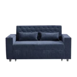 Modern 3-in-1 Pull-Out Sofa Bed With Storage Shelves, USB Ports & Cup Holders, Convertible Sleeper Sofa Couch For Small Spaces - ModernLuxe -Luxe Furniture Sale GUEST 00265d03 3b4a 4df0 832e 9d55e46dd580