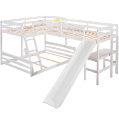 ModernLuxe Triple Bunk Bed with Twin Loft, Full Lower Bed, Desk, and Slide 13 ModernLuxe Triple Bunk Bed with Twin Loft, Full Lower Bed, Desk, and Slide -Luxe Furniture Sale GUEST 008aac5d 37b0 4f48 ad6b 716b130c33b3