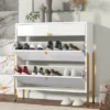 39" Modern Freestanding Shoe Cabinet With 2 Flap Drawers And 1 Slide Drawer - ModernLuxe 1 39" Modern Freestanding Shoe Cabinet With 2 Flap Drawers And 1 Slide Drawer - ModernLuxe -Luxe Furniture Sale GUEST 00ceb618 2bcc 4ece 96fc 0f020dfffb15