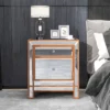 ModernLuxe Silver Mirrored Nightstand - Elegant 1-Door Bedside Table with Crystal Accents 2 ModernLuxe Silver Mirrored Nightstand - Elegant 1-Door Bedside Table with Crystal Accents -Luxe Furniture Sale GUEST 01aa06d8 56da 47f5 9f95 4d082da4a533