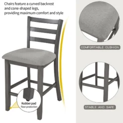 ModernLuxe 5-Piece Wooden Dining Set with Storage Shelves & Padded Chairs 15 ModernLuxe 5-Piece Wooden Dining Set with Storage Shelves & Padded Chairs -Luxe Furniture Sale GUEST 01e185ef 3540 4da1 aecc a0639563a607