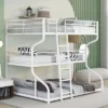 ModernLuxe Metal Triple Bunk Bed with Ladder - Full XL, Twin XL & Queen Sizes 2 ModernLuxe Metal Triple Bunk Bed with Ladder - Full XL, Twin XL & Queen Sizes -Luxe Furniture Sale GUEST 0207bb58 a42b 4724 93d5 326b119b76c3
