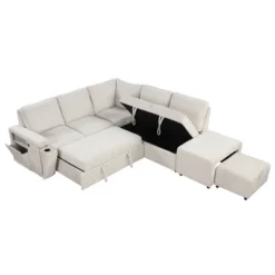 90.6" L-Shaped Padded Modular Sofa With Storage Space, Reversible Sectional Couch With USB Ports, And Cup Holders On The Armrests 4W-ModernLuxe 17 90.6" L-Shaped Padded Modular Sofa With Storage Space, Reversible Sectional Couch With USB Ports, And Cup Holders On The Armrests 4W-ModernLuxe -Luxe Furniture Sale GUEST 02318f3a c6ce 4ad3 972a ca5d4705ad6c