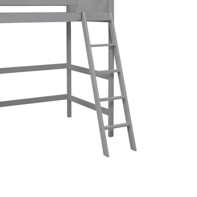 ModernLuxe Twin Size Wood Loft Bed with Ladder and Safety Rails 8 ModernLuxe Twin Size Wood Loft Bed with Ladder and Safety Rails - Image 6