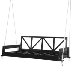 ModernLuxe Twin Size Acacia Wood Patio Swing Bed with 16.4ft Hemp Ropes -Luxe Furniture Sale GUEST 0287d71a de09 4081 ab3e e2de5e01eda7