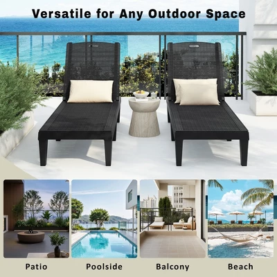 ModernLuxe 2-Piece Outdoor Chaise Lounge Set with Adjustable Backrest 6 ModernLuxe 2-Piece Outdoor Chaise Lounge Set with Adjustable Backrest - Image 4