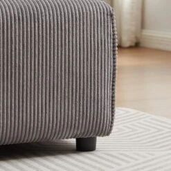 106"W Modular Combination Style Sofa, Modern Minimalist Corduroy Sofa With 2 Comfort Pillows And USB & C Charging Ports 4S - ModernLuxe -Luxe Furniture Sale GUEST 04a3a805 b36e 4e28 9b27 1ac423b12b15