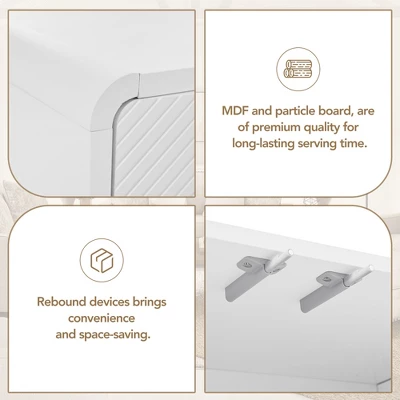 Minimalist Style 60" Sideboard With 4 Doors And Rebound Device For Living Room And Entryway-ModernLuxe 9 Minimalist Style 60" Sideboard With 4 Doors And Rebound Device For Living Room And Entryway-ModernLuxe - Image 7