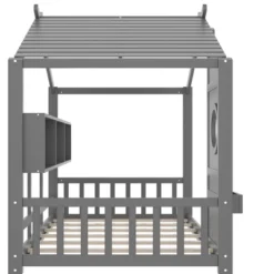 ModernLuxe Toddler House Platform Bed Frame with Storage Shelf - Montessori Floor Bed -Luxe Furniture Sale GUEST 056558c0 b4f1 4629 8af7 43d105511266