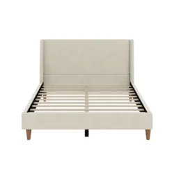ModernLuxe Velvet Upholstered Platform Bed with Wingback Headboard 9 ModernLuxe Velvet Upholstered Platform Bed with Wingback Headboard -Luxe Furniture Sale GUEST 058a2725 729d 4ab5 87f2 d8b102b53920