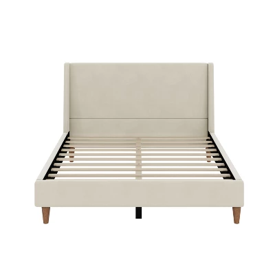ModernLuxe Velvet Upholstered Platform Bed with Wingback Headboard 5 ModernLuxe Velvet Upholstered Platform Bed with Wingback Headboard - Image 3