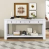 63"W Console Table/Sofa Table With Storage Drawers And Bottom Shelf 4Q - ModernLuxe 1 63"W Console Table/Sofa Table With Storage Drawers And Bottom Shelf 4Q - ModernLuxe -Luxe Furniture Sale GUEST 06668c8a a1bc 4180 9afd 9e280024f855 1