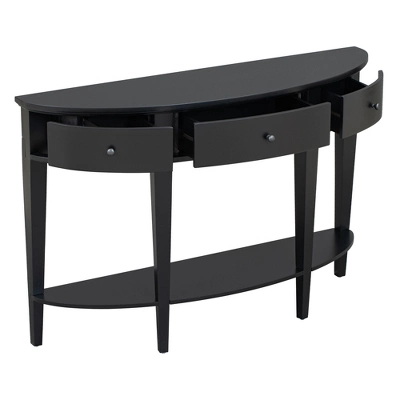 ModernLuxe Modern Curved Console Table with 3 Drawers and Storage Shelf 6 ModernLuxe Modern Curved Console Table with 3 Drawers and Storage Shelf - Image 4