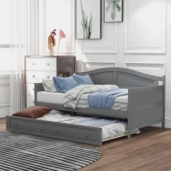 Twin Wooden Daybed With Trundle Bed-ModernLuxe 24 Twin Wooden Daybed With Trundle Bed-ModernLuxe -Luxe Furniture Sale GUEST 07667c45 b713 4236 bbe5 6923c7fd10af