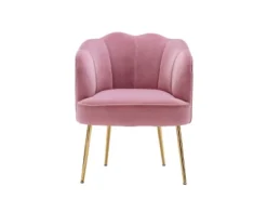 Modern Shell Shape Armchair Accent Chair With Gold Legs-ModernLuxe -Luxe Furniture Sale GUEST 0881e8dc 42de 45e1 aa02 82ef4cdae7fa