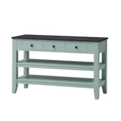 ModernLuxe 48" Solid Wood Top Console Table with 3 Drawers and 2 Shelves -Luxe Furniture Sale GUEST 088c48c5 d5cf 4646 ba93 1ff00553a278