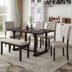 ModernLuxe 6-Piece Dining Table Set with 4 Chairs and Upholstered Bench 25 ModernLuxe 6-Piece Dining Table Set with 4 Chairs and Upholstered Bench -Luxe Furniture Sale GUEST 0997bb11 34f8 4fdb b7d8 24d1c3bd9ce9