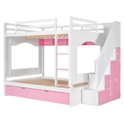 ModernLuxe Full Over Full Bunk Bed with Trundle, Storage Stairs, and Ladder -Luxe Furniture Sale GUEST 0b11497b 1955 4c5d 8924 c21fa15197c7