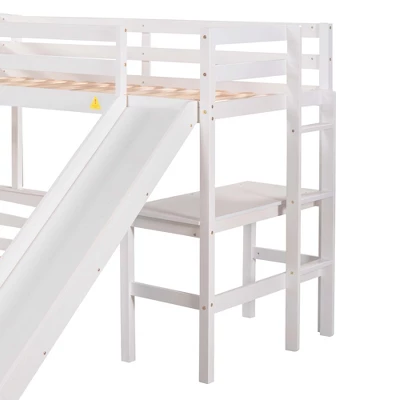 ModernLuxe Triple Bunk Bed with Twin Loft, Full Lower Bed, Desk, and Slide 11 ModernLuxe Triple Bunk Bed with Twin Loft, Full Lower Bed, Desk, and Slide - Image 9