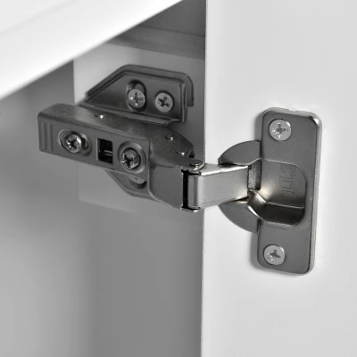 20" Bathroom Vanity With Ceramic Sink, Bathroom Cabinet With Door-Mounted Storage Rack, Adjustable Shelf And Soft Closing Door, White/Black-ModernLuxe 17 20" Bathroom Vanity With Ceramic Sink, Bathroom Cabinet With Door-Mounted Storage Rack, Adjustable Shelf And Soft Closing Door, White/Black-ModernLuxe - Image 15