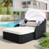 ModernLuxe Luxury Outdoor Rattan Daybed with Adjustable Sun Canopy 1 ModernLuxe Luxury Outdoor Rattan Daybed with Adjustable Sun Canopy -Luxe Furniture Sale GUEST 0b703d88 16d6 486f a8c0 b219d8dfe379