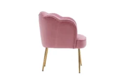 Modern Shell Shape Armchair Accent Chair With Gold Legs-ModernLuxe -Luxe Furniture Sale GUEST 0b9a731a 31f9 42e1 be5e 2748e92fc10d