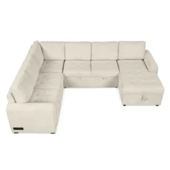 ModernLuxe 107.5" U-Shaped Sectional Sofa Bed with Storage Chaise & Charging Ports -Luxe Furniture Sale GUEST 0c06fead 086b 4e22 b7df 06eda7810aec