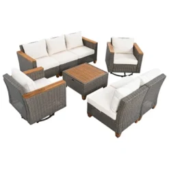 ModernLuxe 8-Piece Wicker Patio Set with Swivel Rocking Chairs 25 ModernLuxe 8-Piece Wicker Patio Set with Swivel Rocking Chairs -Luxe Furniture Sale GUEST 0c4c454d b9c2 41f7 a789 b3a361650764