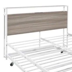 ModernLuxe Metal Platform Bed Frame with Trundle Bed, USB Ports, and Slat Support 16 ModernLuxe Metal Platform Bed Frame with Trundle Bed, USB Ports, and Slat Support -Luxe Furniture Sale GUEST 0c51ed31 ce6e 4be8 b70c f1995cecd18d