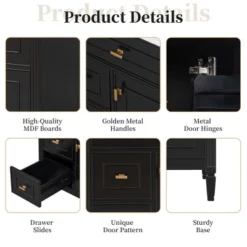 30" Bathroom Vanity With Ceramic Sink, Flip Drawer, 2 Storage Drawers & Adjustable Shelf, Compact Freestanding Vanity Cabinet - 20 30" Bathroom Vanity With Ceramic Sink, Flip Drawer, 2 Storage Drawers & Adjustable Shelf, Compact Freestanding Vanity Cabinet - -Luxe Furniture Sale GUEST 0d215169 c738 4948 a717 9a5b69cce383