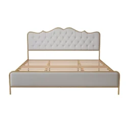 ModernLuxe Classic Upholstered Platform Bed with Metal Frame and Wood Slats -Luxe Furniture Sale GUEST 0e073169 fb3c 4a34 829a 87b90f3828b1