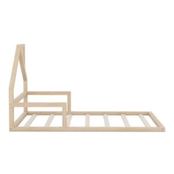 ModernLuxe Wood Floor Bed with House-Shaped Headboard & Chimney -Luxe Furniture Sale GUEST 0e3573e9 bf77 45fe a11e bd49d26d7eef