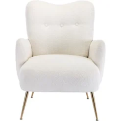 ModernLuxe Teddy Plush Accent Chair with Golden Metal Legs -Luxe Furniture Sale GUEST 100d4cd0 b867 48cf b65f f8ab604a0aa8