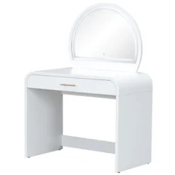 40"W Dressing Table Vanity Table Makeup Table With Touch Screen Lighted Mirror And Large Drawe - ModernLuxe -Luxe Furniture Sale GUEST 1140b4e8 e685 4f4f b2aa b33861f0d100