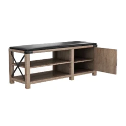 Modern Farmhouse Shoe Bench, Light Brown - ModernLuxe -Luxe Furniture Sale GUEST 1144070e 5120 4551 9e82 bb291cc775fe