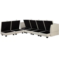 115.1" Modern Large U-Shape Storage Sectional Sofa, Convertible Sofa Bed With Reversible Chaise - ModernLuxe -Luxe Furniture Sale GUEST 11e10d65 e7af 4210 afd1 177bbf922301