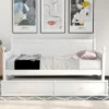 Twin Size Wood Daybed With Trundle Bed-ModernLuxe -Luxe Furniture Sale GUEST 11f3833a e828 411f 9b5c 92cfa22db4e4