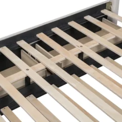 Queen/Full Size Wooden Upholstered Platform Bed Frame With 2 Drawers And 1 Twin/Twin XL Trundle Beige/Gray, 4L -ModernLuxe -Luxe Furniture Sale GUEST 1292816a dd9b 4cc7 bfdd df28d056796d