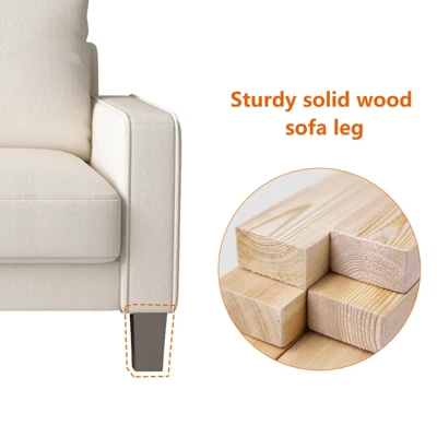 ModernLuxe 75" 3-Seater Fabric Sofa - Modern Living Room Couch 9 ModernLuxe 75" 3-Seater Fabric Sofa - Modern Living Room Couch - Image 7