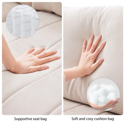 ModernLuxe 89" Modern L-Shaped 5-Seat Sectional Sofa with Convertible Ottoman 14 ModernLuxe 89" Modern L-Shaped 5-Seat Sectional Sofa with Convertible Ottoman - Image 12