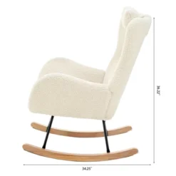 Teddy Tufted Rocking Chair With Rubber Legs - ModernLuxe -Luxe Furniture Sale GUEST 13f17971 3da8 4de4 bb9c a185f94a8353