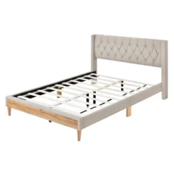 Queen Size Upholstered Wood Platform Bed-ModernLuxe 12 Queen Size Upholstered Wood Platform Bed-ModernLuxe -Luxe Furniture Sale GUEST 1418593e 52cf 4275 a9f0 d2b8de1da3e3