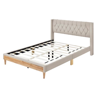 Queen Size Upholstered Wood Platform Bed-ModernLuxe 6 Queen Size Upholstered Wood Platform Bed-ModernLuxe - Image 4