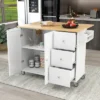 52.7 In. W Mobile Kitchen Island With Drop Leaf Wood Top, Spice Rack And Locking Wheels-ModernLuxe 1 52.7 In. W Mobile Kitchen Island With Drop Leaf Wood Top, Spice Rack And Locking Wheels-ModernLuxe -Luxe Furniture Sale GUEST 149631bc ab0c 48da 9ae8 75096e9bb159