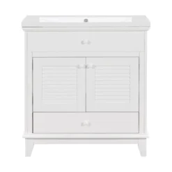 30" Bathroom Vanity With Sink And Drawers, White - ModernLuxe 14 30" Bathroom Vanity With Sink And Drawers, White - ModernLuxe -Luxe Furniture Sale GUEST 14af9a94 10bd 4e99 b02f 0442f1b7a1a3