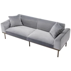 ModernLuxe Modern Velvet Loveseat Sofa with Metal Legs & Two Pillows 20 ModernLuxe Modern Velvet Loveseat Sofa with Metal Legs & Two Pillows -Luxe Furniture Sale GUEST 150e6081 4165 4301 8429 bf614bf8c5b0