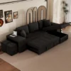 104" Pull Out Sleeper Sofa, Reversible L-Shape Sectional Couch With Storage Chaise And 2 Stools-ModernLuxe 2 104" Pull Out Sleeper Sofa, Reversible L-Shape Sectional Couch With Storage Chaise And 2 Stools-ModernLuxe -Luxe Furniture Sale GUEST 153a302d 38bc 4f7f a379 16d46fa44384