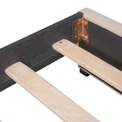 Twin Size Sofa Bed Frame, Linen Fabric Upholstered Daybed With 2 Storage Drawers, No Box Spring Needed - ModernLuxe 9 Twin Size Sofa Bed Frame, Linen Fabric Upholstered Daybed With 2 Storage Drawers, No Box Spring Needed - ModernLuxe - Image 7