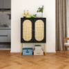 Natural Rattan 2 Door High Cabinet With Built-In Adjustable Shelves - ModernLuxe 2 Natural Rattan 2 Door High Cabinet With Built-In Adjustable Shelves - ModernLuxe -Luxe Furniture Sale GUEST 155e0dba 733c 465e 82b5 d859d3617132